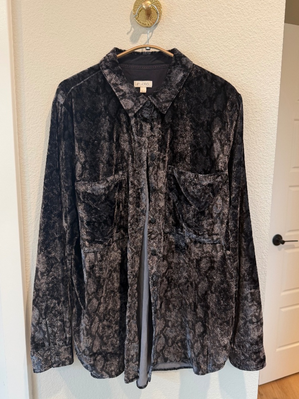 Anthropologie Velvet Shirt